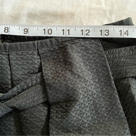 PESERICO Short Flare Large Pleat Belted Lined Black Skirt Made in Italy Sz 6/42 - Picture 10 of 14
